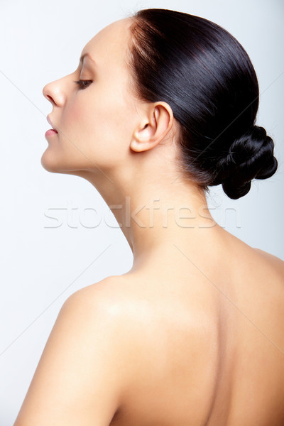 Retour profile parfait femme isolement modèle [[stock_photo]] © pressmaster