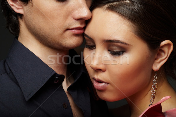 Stockfoto: Chique · vrouw · gezicht · meisje · gezicht · vriendje · man