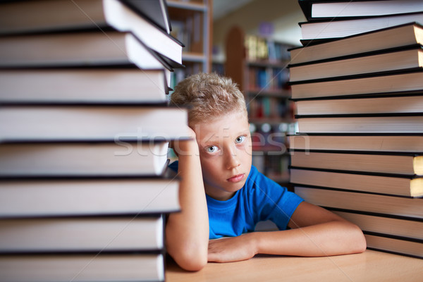 Serious scholboy Stock photo © pressmaster