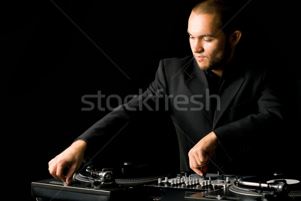 Stock photo: Deejay at work