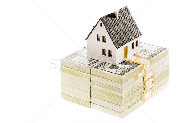 Hipoteca primer plano juguete casa modelo superior Foto stock © pressmaster