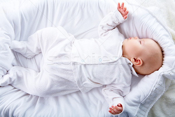 Sueno vista bebé cómodo cuna Foto stock © pressmaster