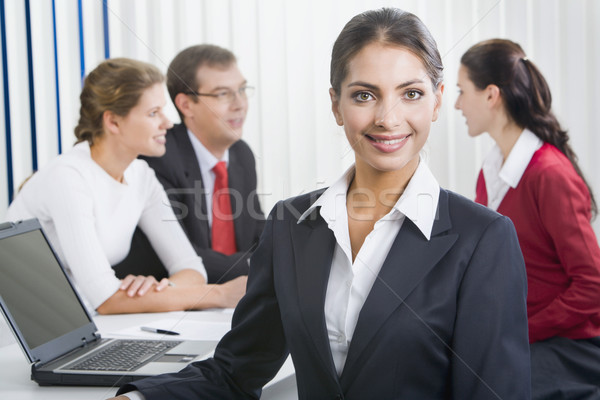 Foto stock: Mujer · equipo · de · negocios · negocios · ordenador · mujeres