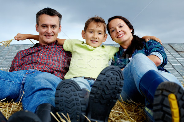 Stock photo: Village residents