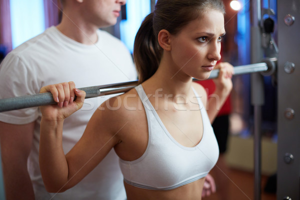 Dziewczyna siłowni portret dość szkolenia trener Zdjęcia stock © pressmaster
