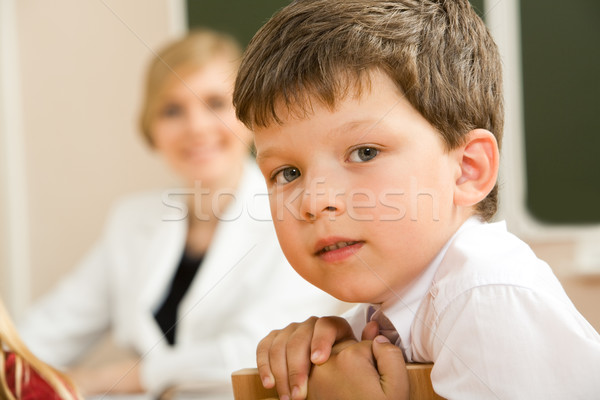 Clever schoolboy Stock photo © pressmaster