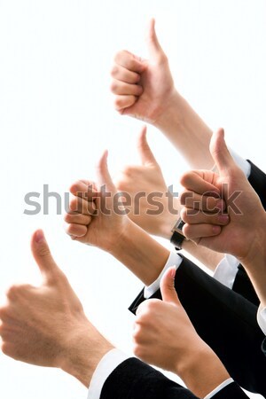 Rangée mains humaine signe ok Photo stock © pressmaster