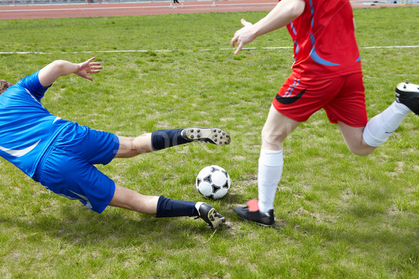 Játék kettő labda futball sport futball Stock fotó © pressmaster
