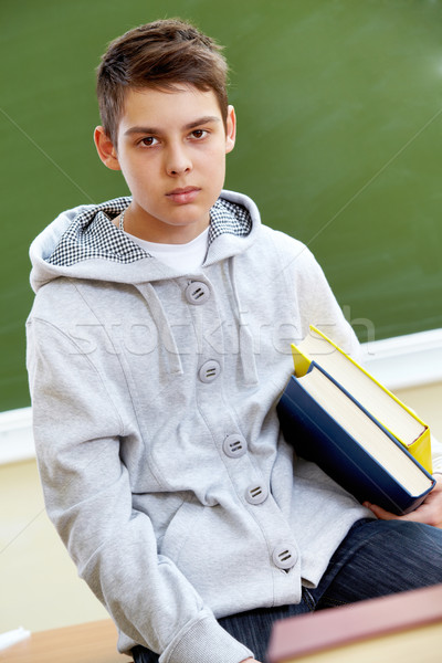 Adolescente libri ritratto Smart lad seduta Foto d'archivio © pressmaster