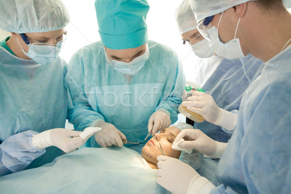 Foto stock: Imagem · cirurgiões · operação · tabela · paciente · mulher
