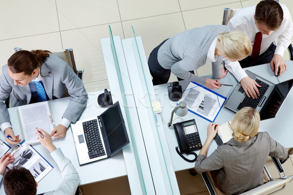 Foto stock: Imagem · pessoas · de · negócios · escritório · homem · reunião
