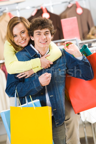 Stock photo: Shoppers in love