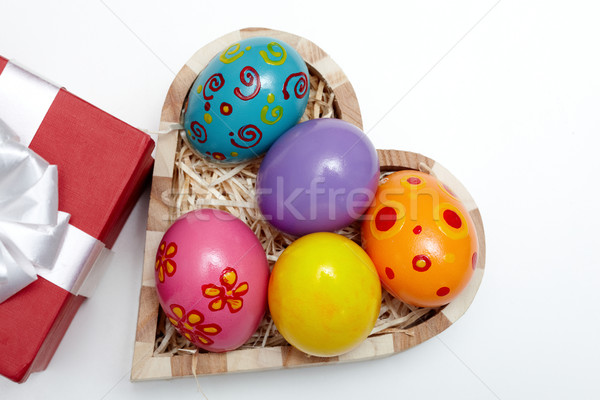 Stock foto: Ostern · Geschenke · Herz · Feld · voll