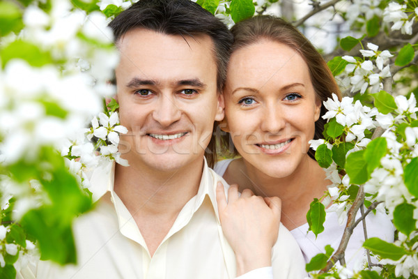 Stockfoto: Portret · naar · camera · appel