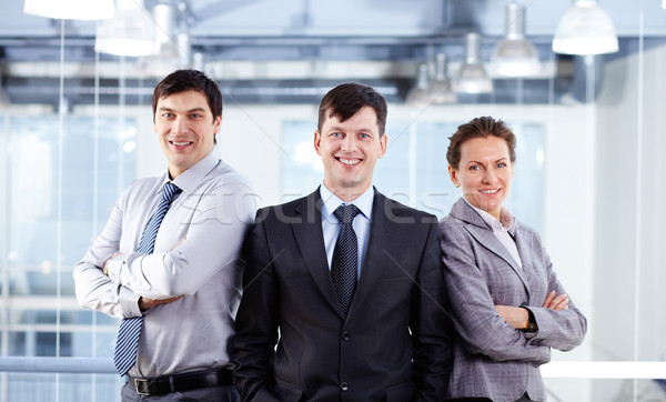Negócio retrato três pessoas de negócios trabalhando bem sucedido Foto stock © pressmaster