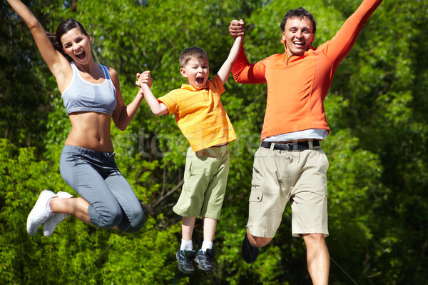 Familie springen liefde leven vitaliteit man Stockfoto © pressmaster