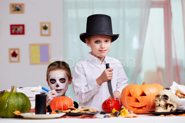 ストックフォト: ハロウィン · 気分 · 写真 · 2 · 男の子