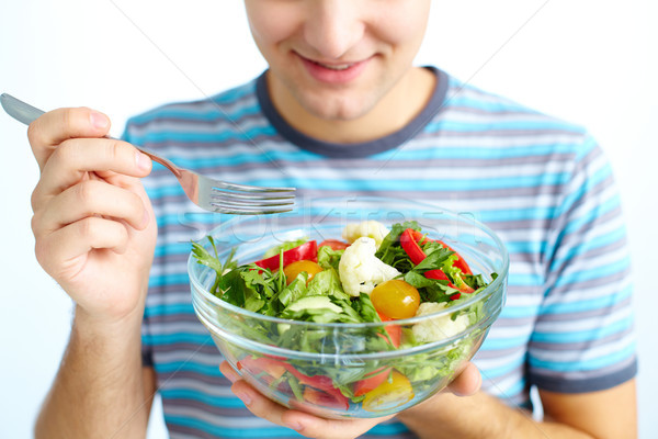 Stock fotó: Bioélelmiszer · közelkép · friss · zöldség · saláta · fény · fiatal