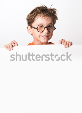Zdjęcia stock: Cute · chłopak · okulary · stałego · za