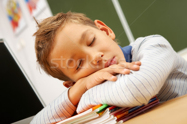 Tired boy Stock photo © pressmaster