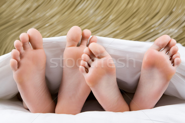 Obraz dwa bose stopy człowiek kobieta skóry Zdjęcia stock © pressmaster