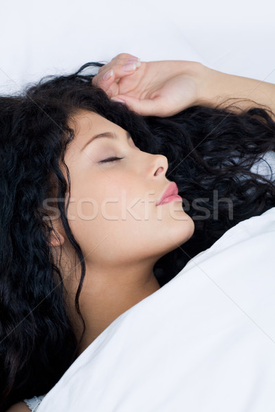 Schlafen weiblichen Foto heiter Frau weiß Stock foto © pressmaster