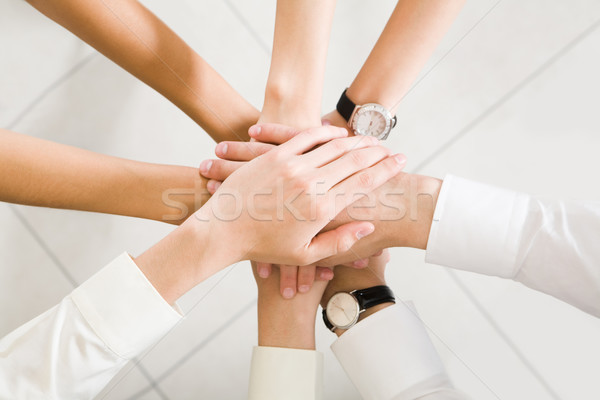 Erő fölött kilátás üzleti partnerek kezek felső Stock fotó © pressmaster
