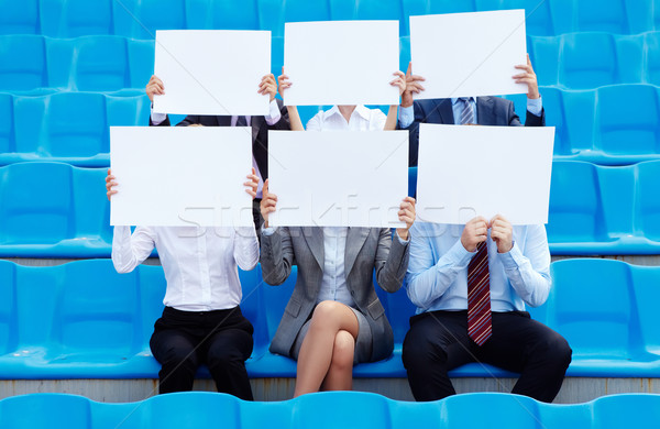 Foto stock: Publicidade · retrato · vários · bem · sucedido · parceria · sessão