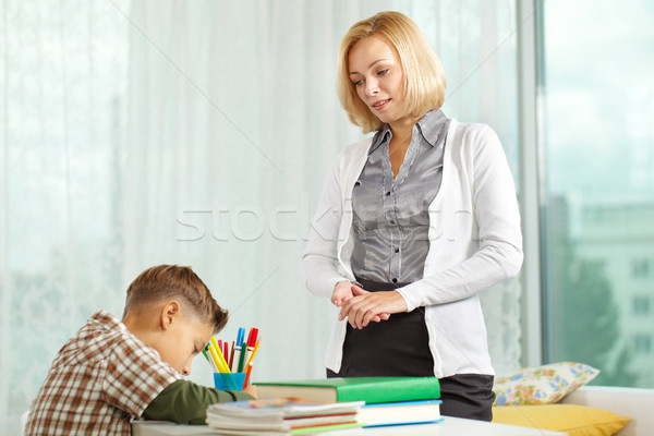Boy and his tutor Stock photo © pressmaster