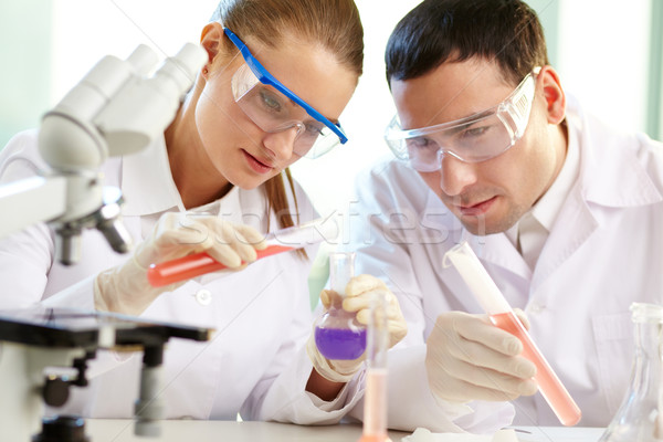 Checking up chemical reaction Stock photo © pressmaster