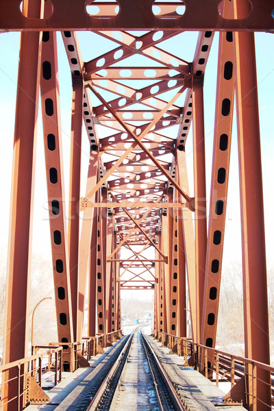 железная дорога моста перспективы русский железная дорога дороги Сток-фото © pressmaster