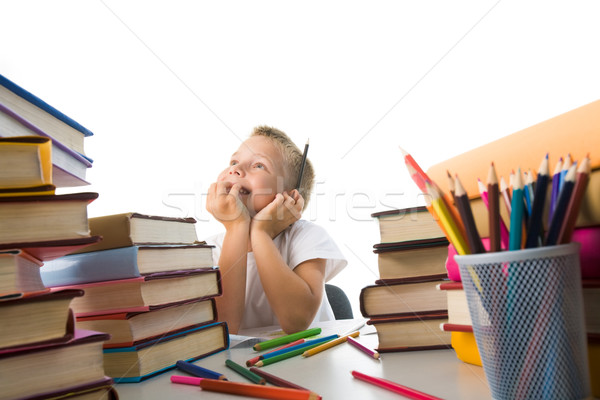 изучения портрет Cute сидят литература Сток-фото © pressmaster