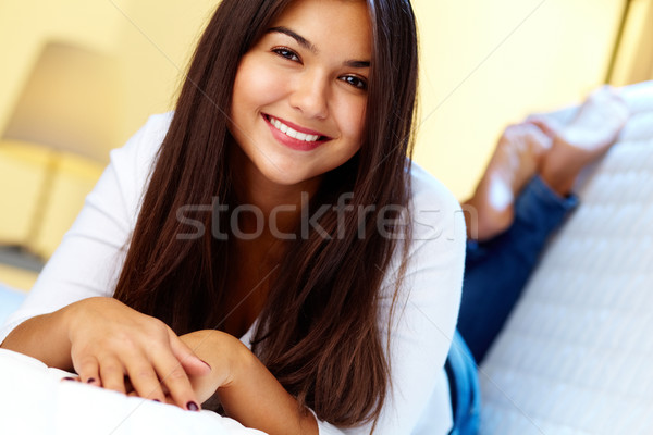 Insouciance fille portrait joli adolescent regarder [[stock_photo]] © pressmaster