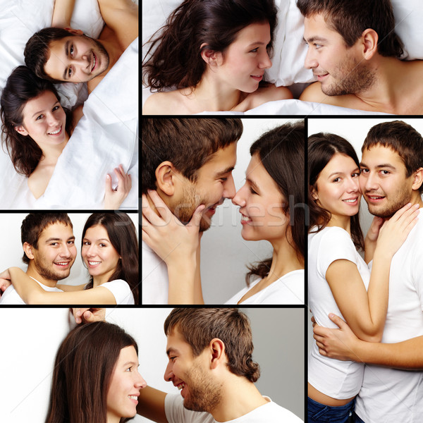 Heureux couple collage amoureuse ensemble femme [[stock_photo]] © pressmaster
