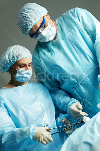 ストックフォト: 外科医 · 作業 · 外科医 · 看護 · 男 · 医師