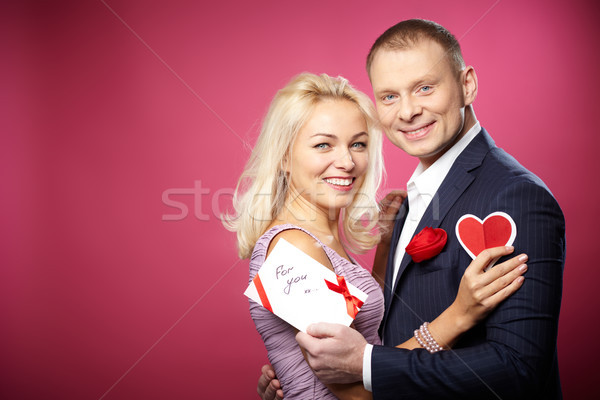 Aşk çift portre zarif mutlu valentine Stok fotoğraf © pressmaster
