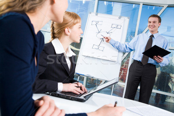 Stockfoto: Presentatie · afbeelding · jonge · manager · business · man