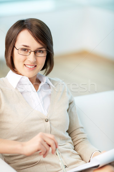 Psicólogo vertical retrato exitoso mujer de negocios negocios Foto stock © pressmaster