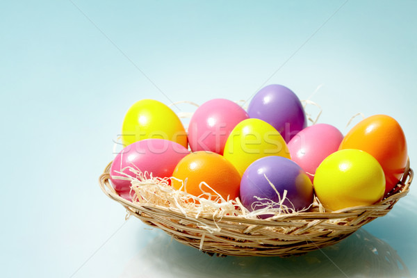 Ostern Bild farbenreich Ostereier legen blau Stock foto © pressmaster