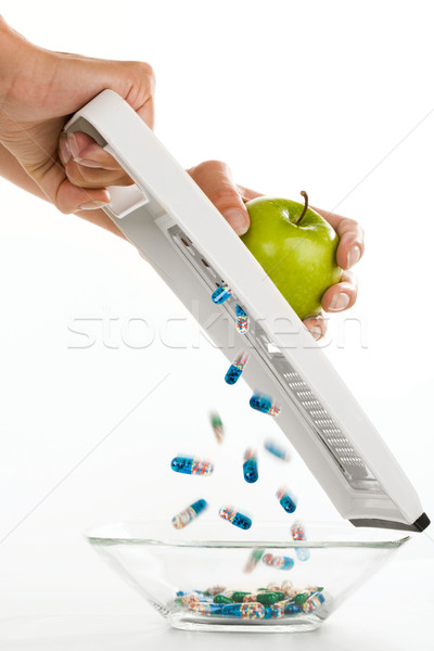 Zdjęcia stock: Zdrowych · odżywianie · kolorowy · pigułki · puchar