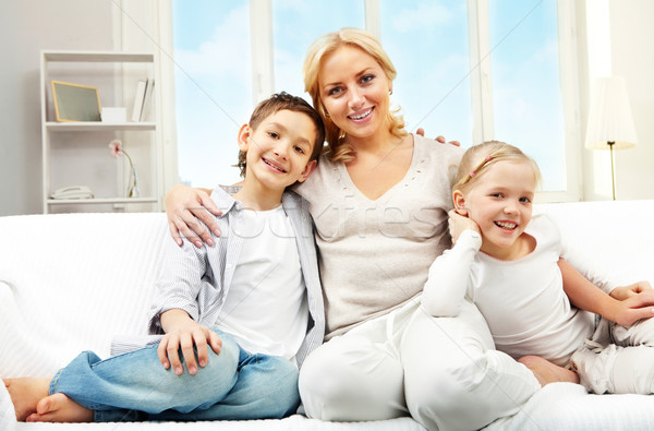 Stock photo: Mother with children 