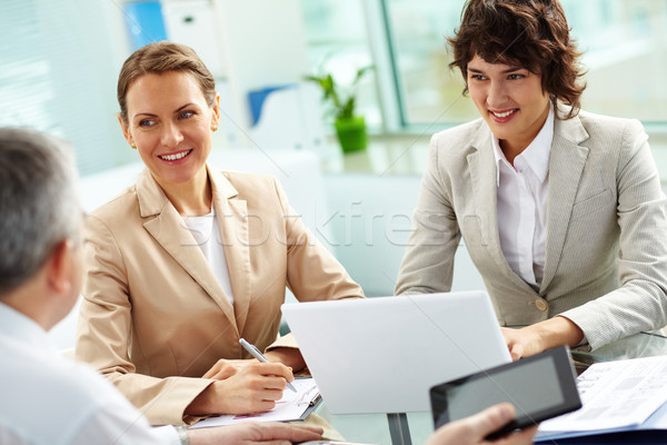 Colleagues listening Stock photo © pressmaster