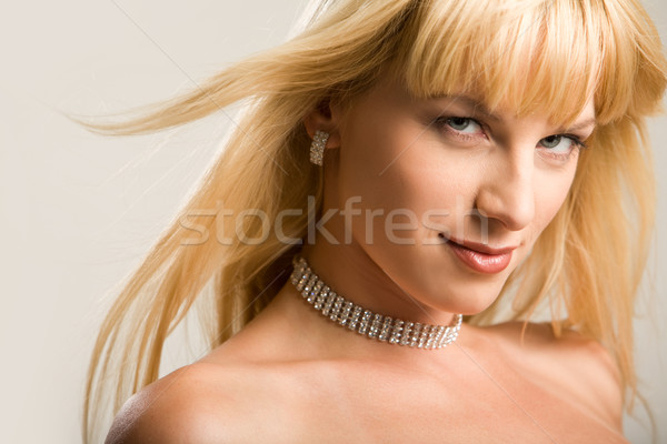 Przepiękny twarz kobiety piękna namiętny wygląd Zdjęcia stock © pressmaster