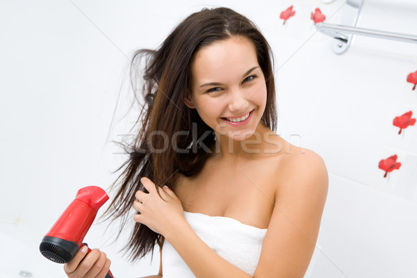 Drying hair Stock photo © pressmaster