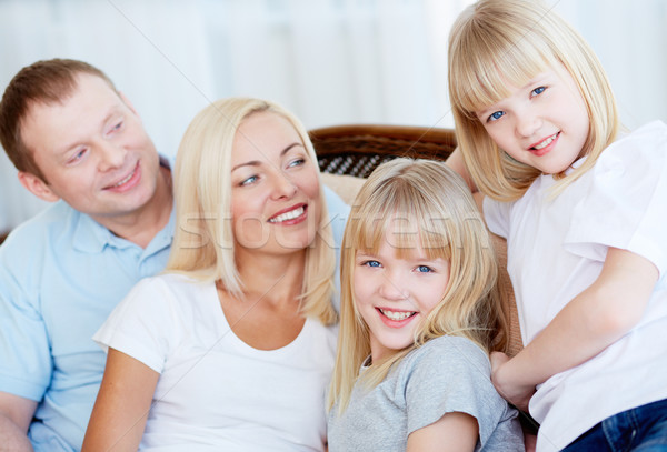 Stock photo: Twins and parents