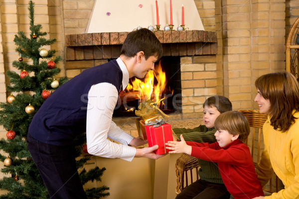 Stock photo: Receiving gifts