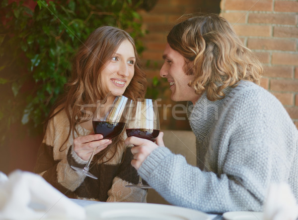 Couple restaurant portrait amoureuse [[stock_photo]] © pressmaster