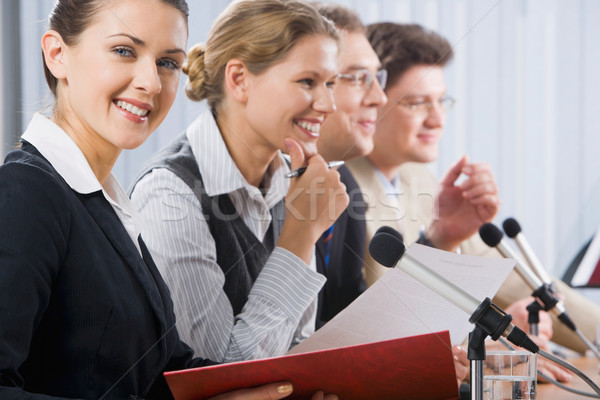 Femme séminaire portrait réussi souriant jeune femme [[stock_photo]] © pressmaster