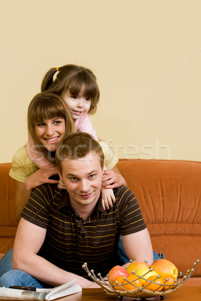 Familie gelukkig moeder dochter cute man Stockfoto © pressmaster