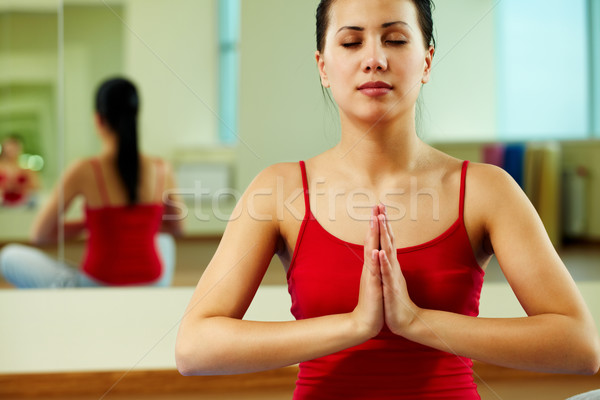 Armonia ritratto serena ragazza yoga esercizio Foto d'archivio © pressmaster